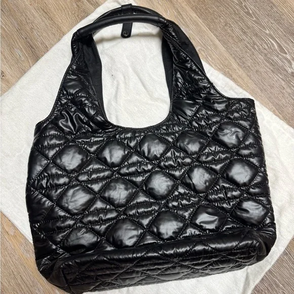 Saint + Sofia Stella Shoulder Tote Bag - Gloss Black - Picture 9 of 10